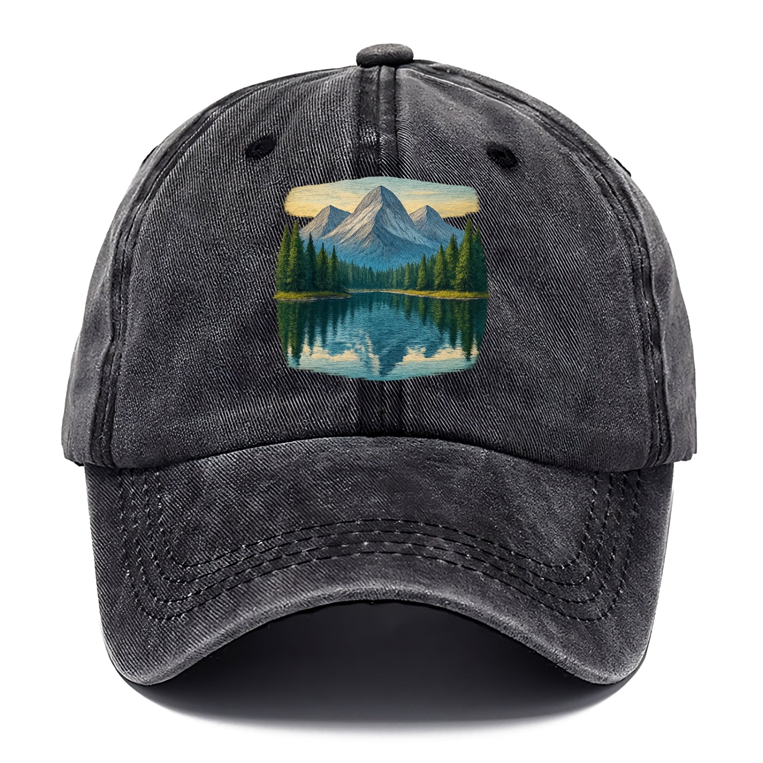 mountain lake reflections Hat