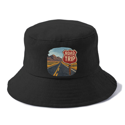 american road trip scenic embroidery Hat