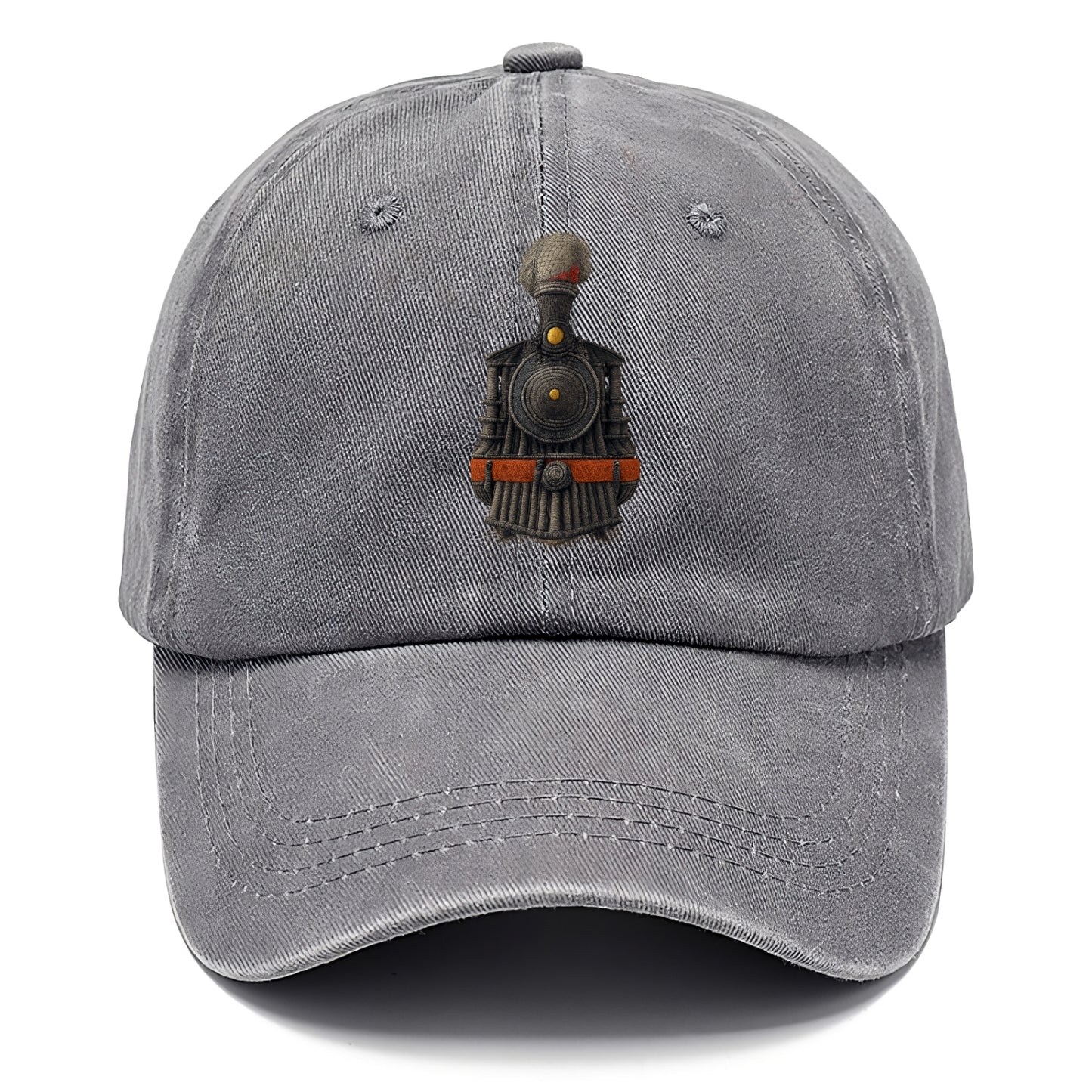 steam engine textured train illustration Hat