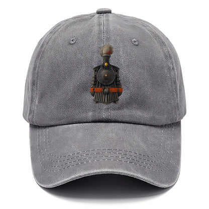 steam engine textured train illustration Hat
