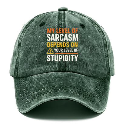 sarcasm stupidity Hat