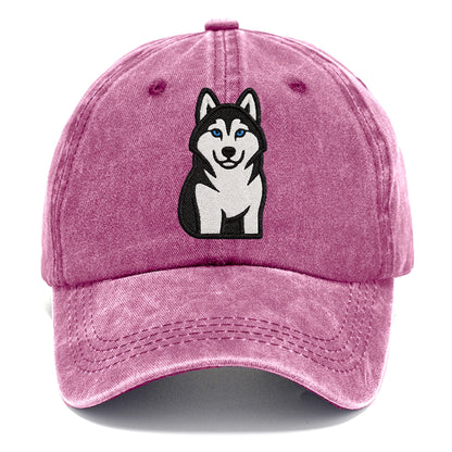 husky-blue-eyes-piercing-gaze Hat