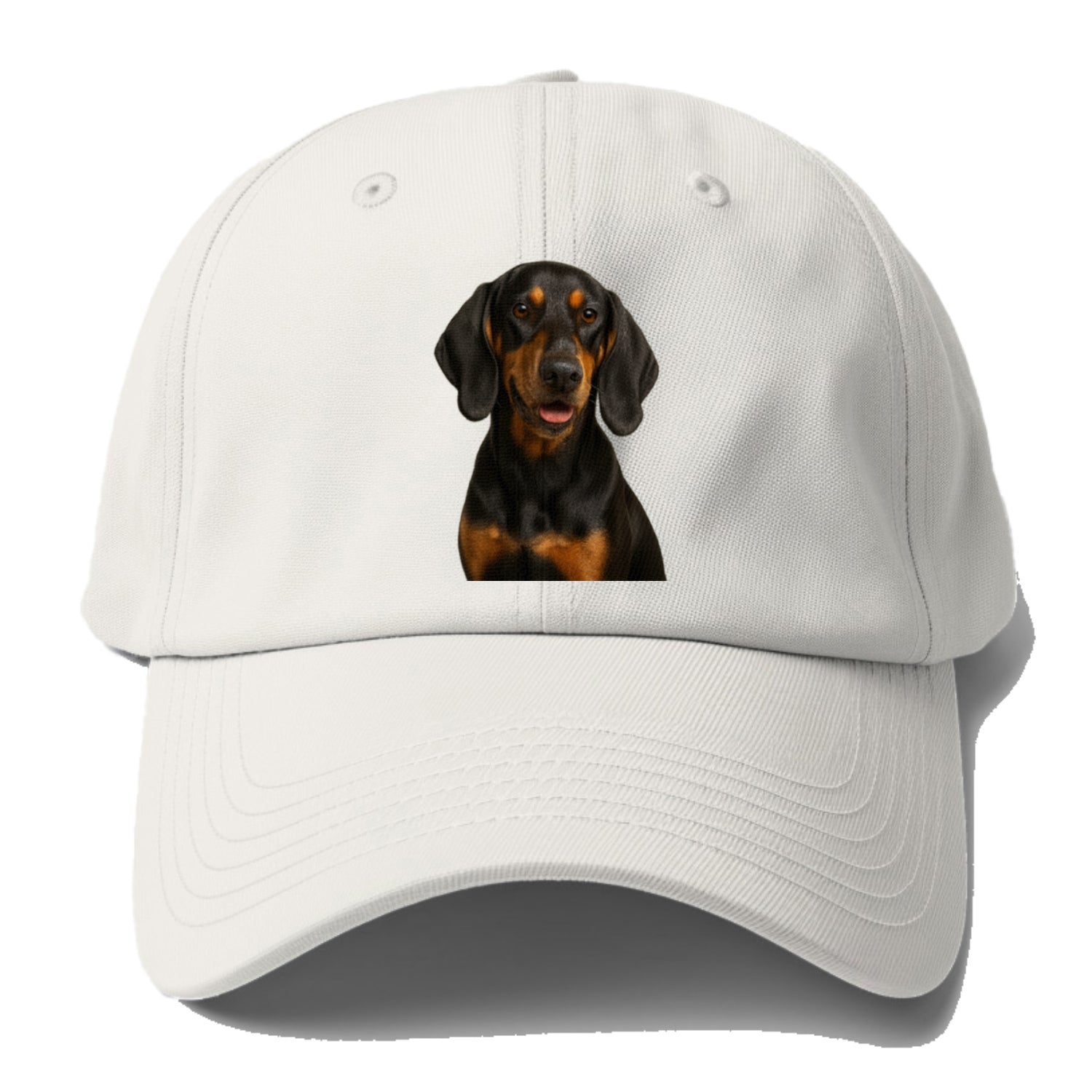 black tan coonhound portrait design Hat