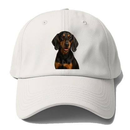 black tan coonhound portrait design Hat