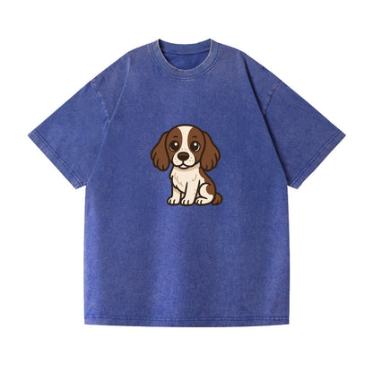 english springer spaniel liver and white sitting pose portrait design Hat