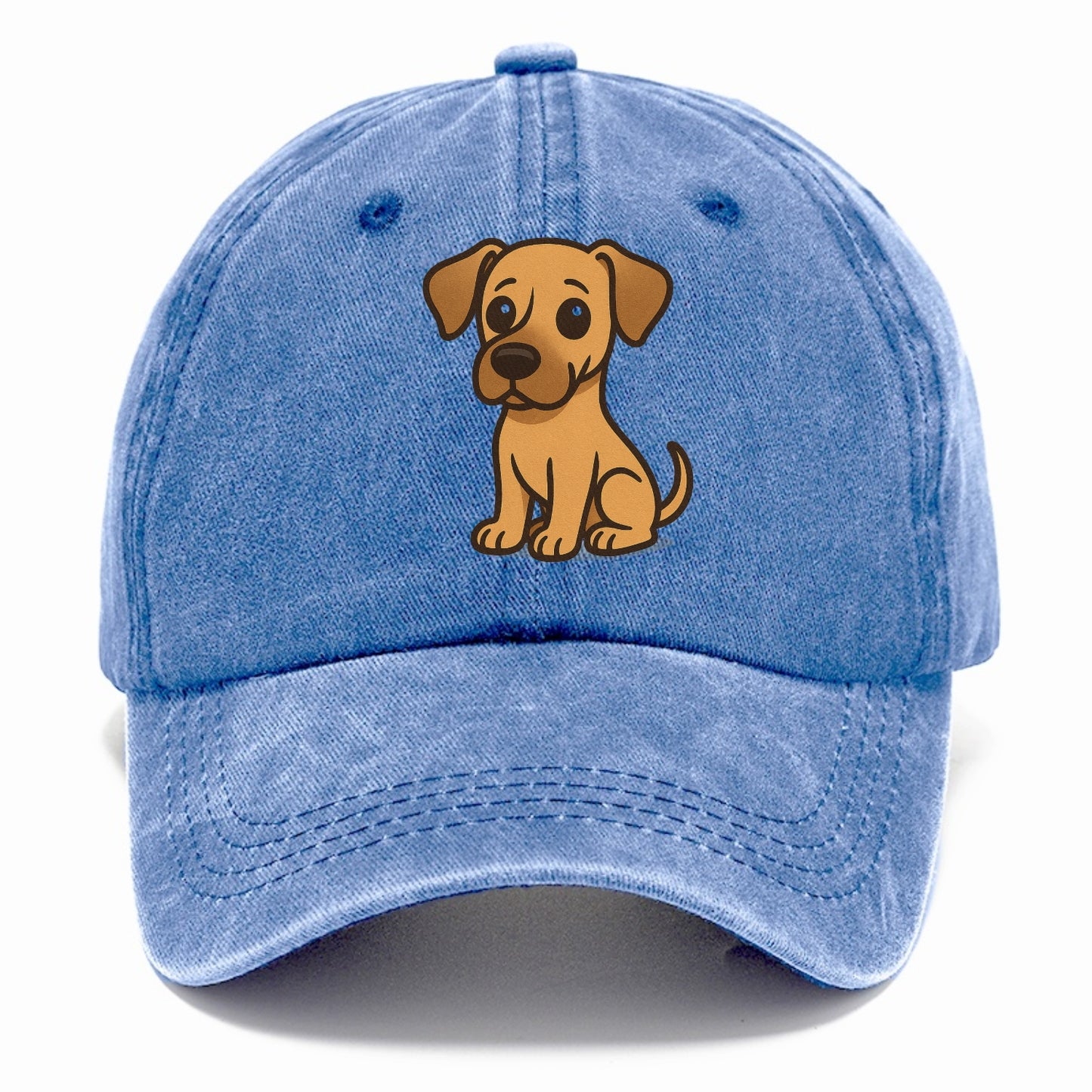 great dane fawn colored sitting pose with gentle expression portrait design Hat