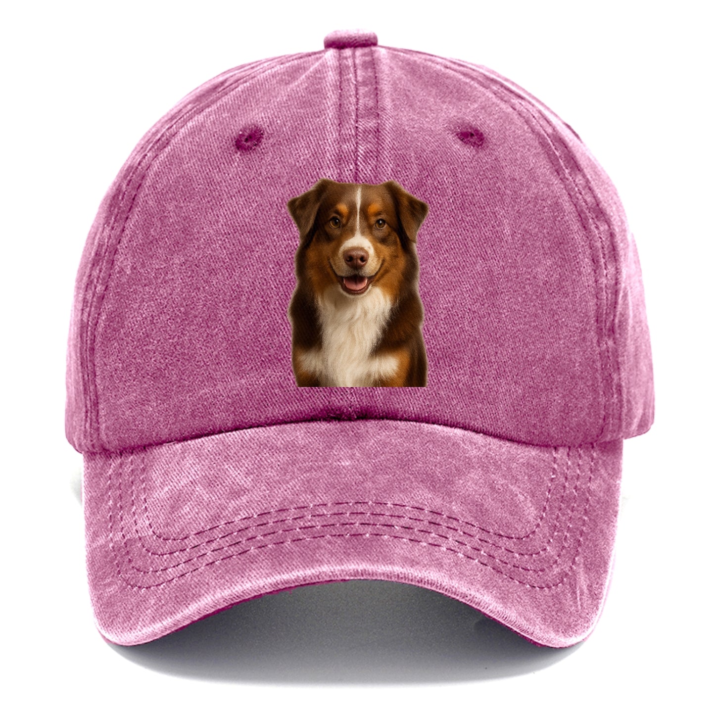 red tri australian shepherd portrait design Hat