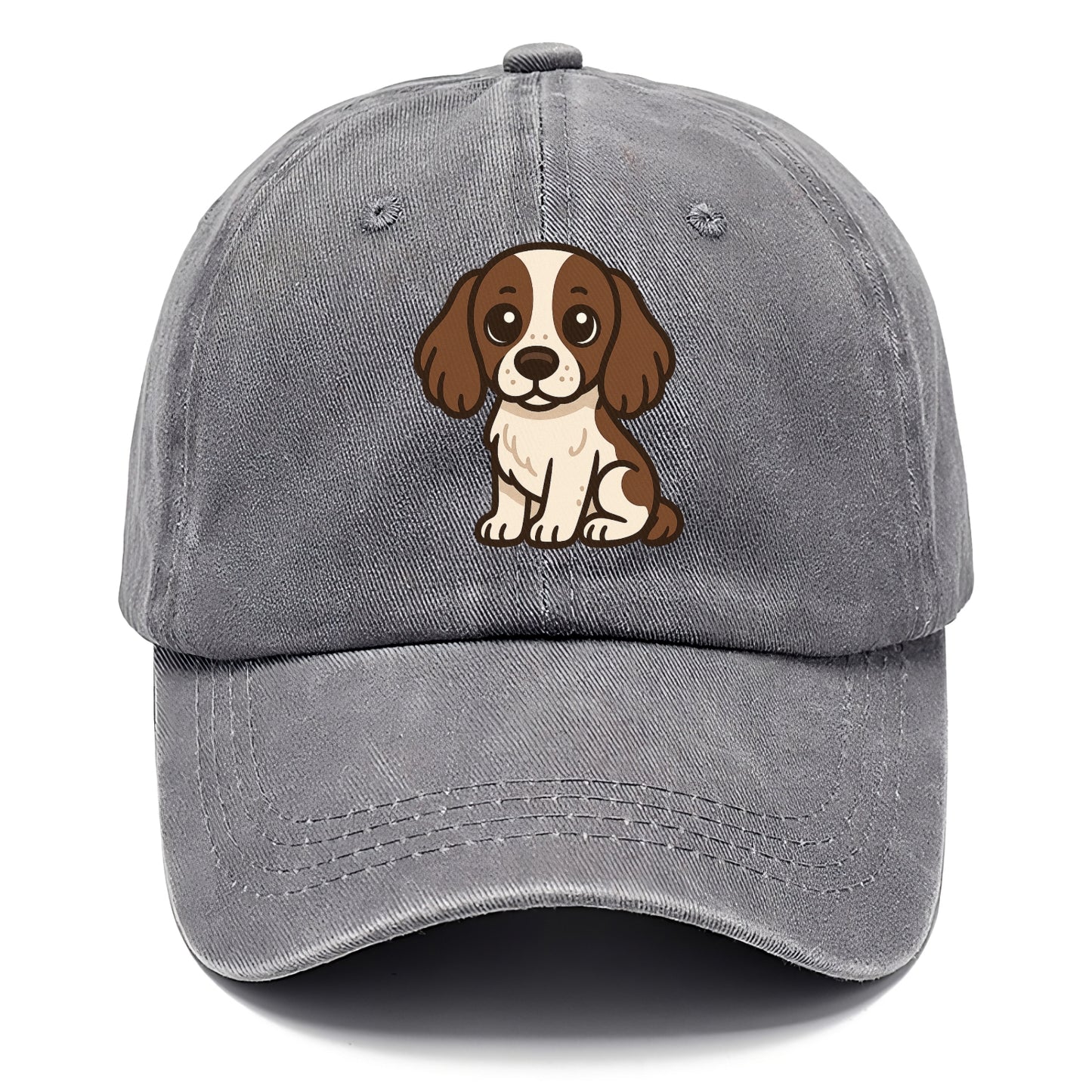 english springer spaniel liver and white sitting pose portrait design Hat