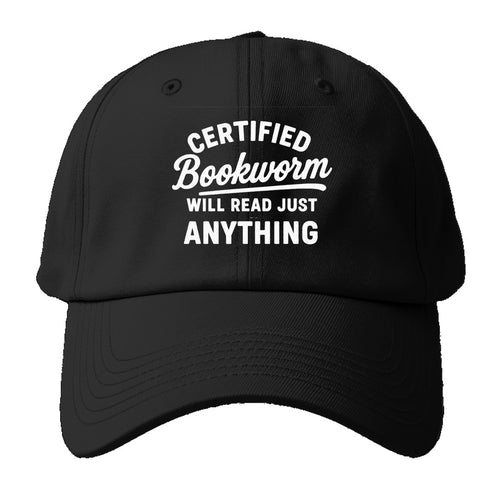 Certified Bookworm Hat Baseball Cap For Big Heads