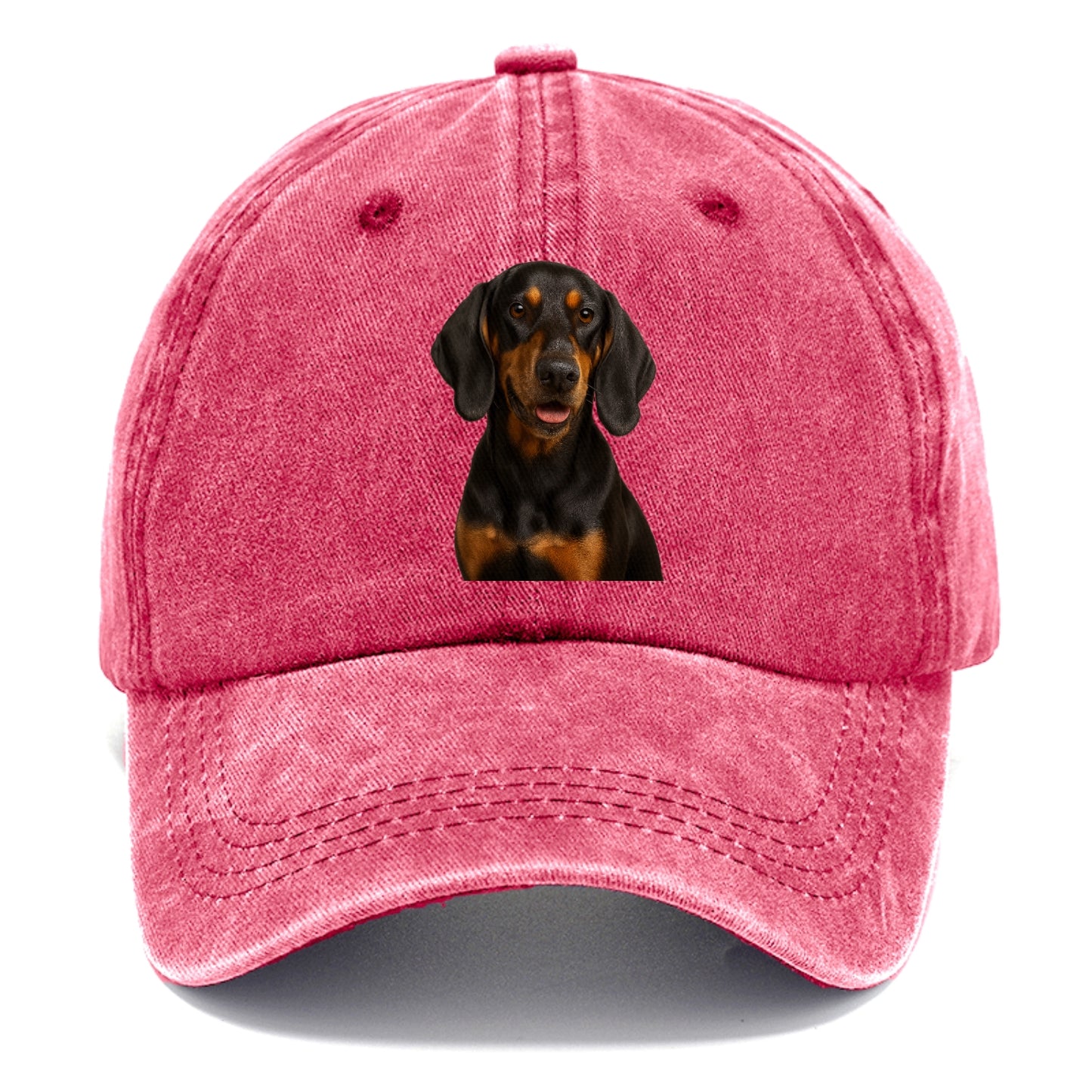 black tan coonhound portrait design Hat