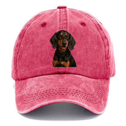 black tan coonhound portrait design Hat