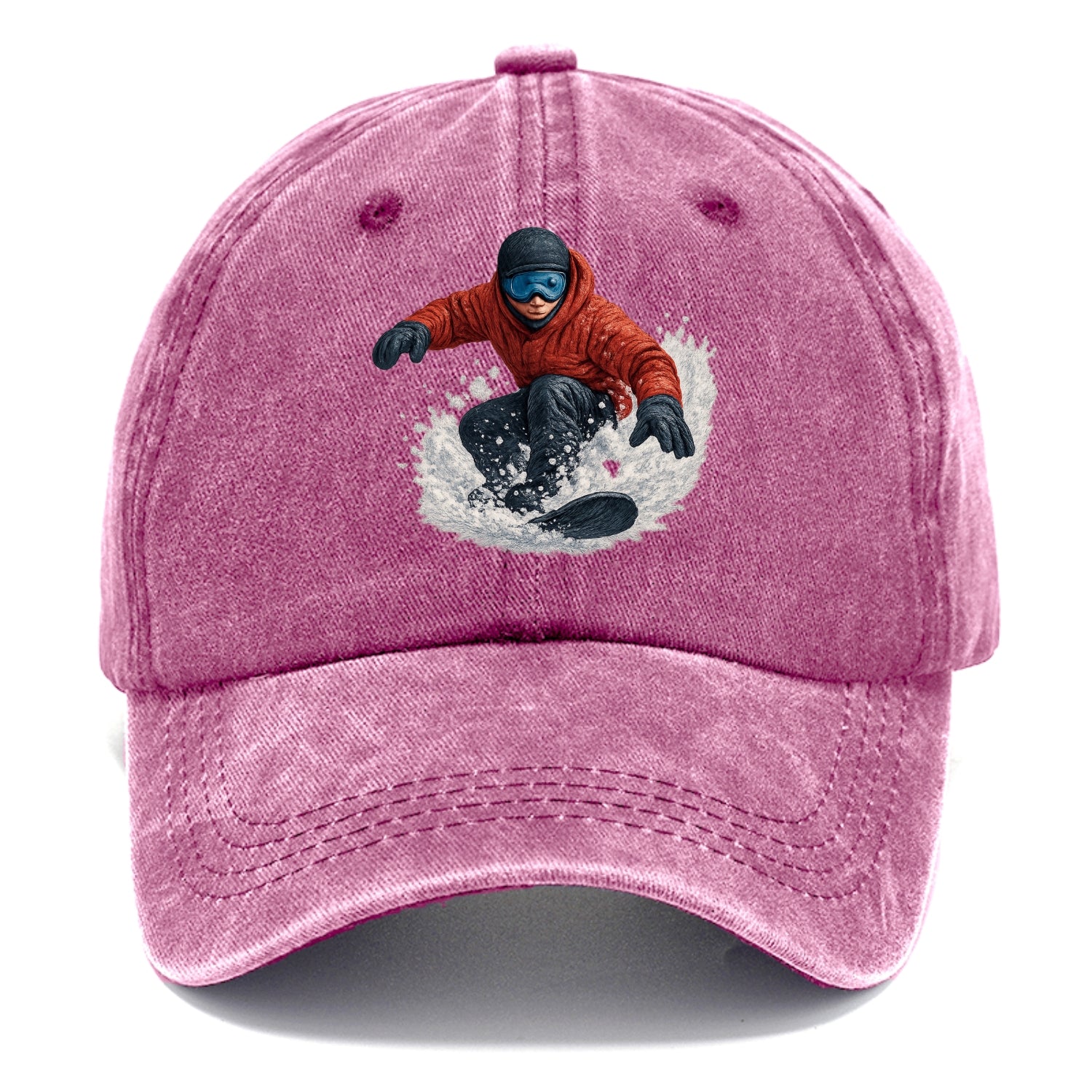 snowboarder carving through fresh powder Hat