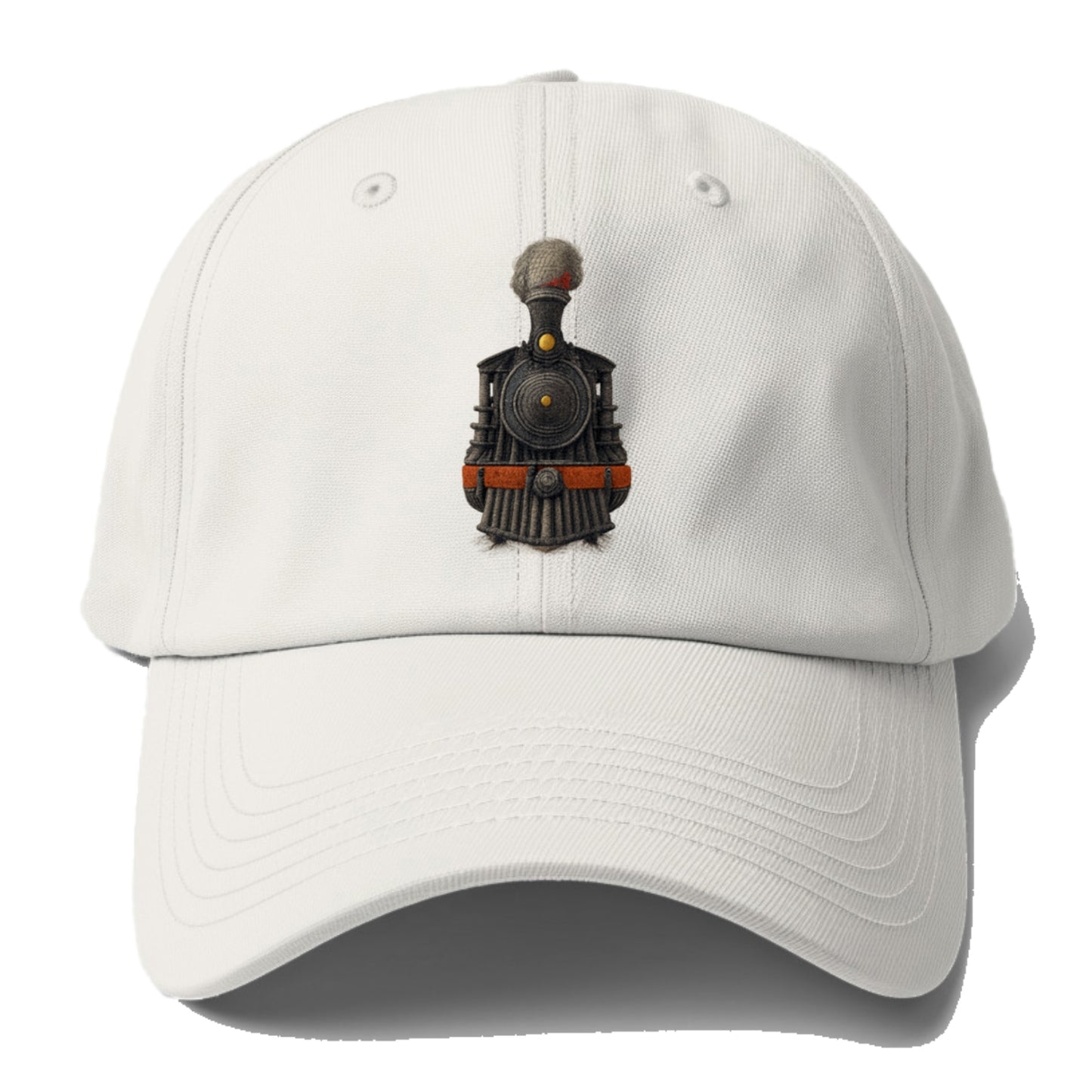 steam engine textured train illustration Hat