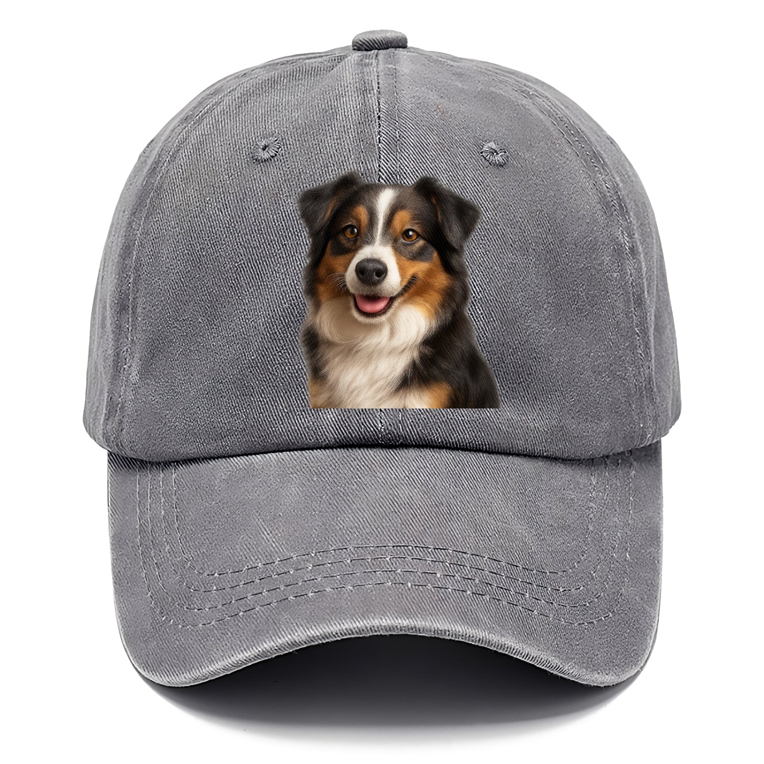 mini australian shepherd portrait design Hat