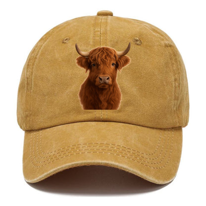 highland cow portrait design Hat