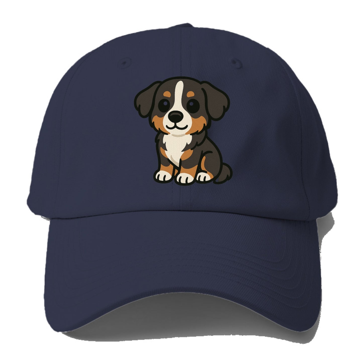 bernese mountain dog tricolor sitting pose portrait design Hat