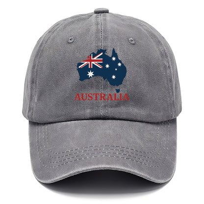 Australian Map and Flag Hat