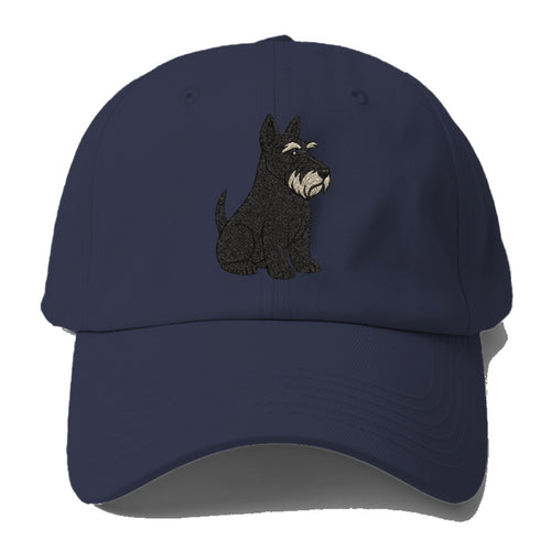 Scottish Terrier Black Sitting Pose Baseball Cap
