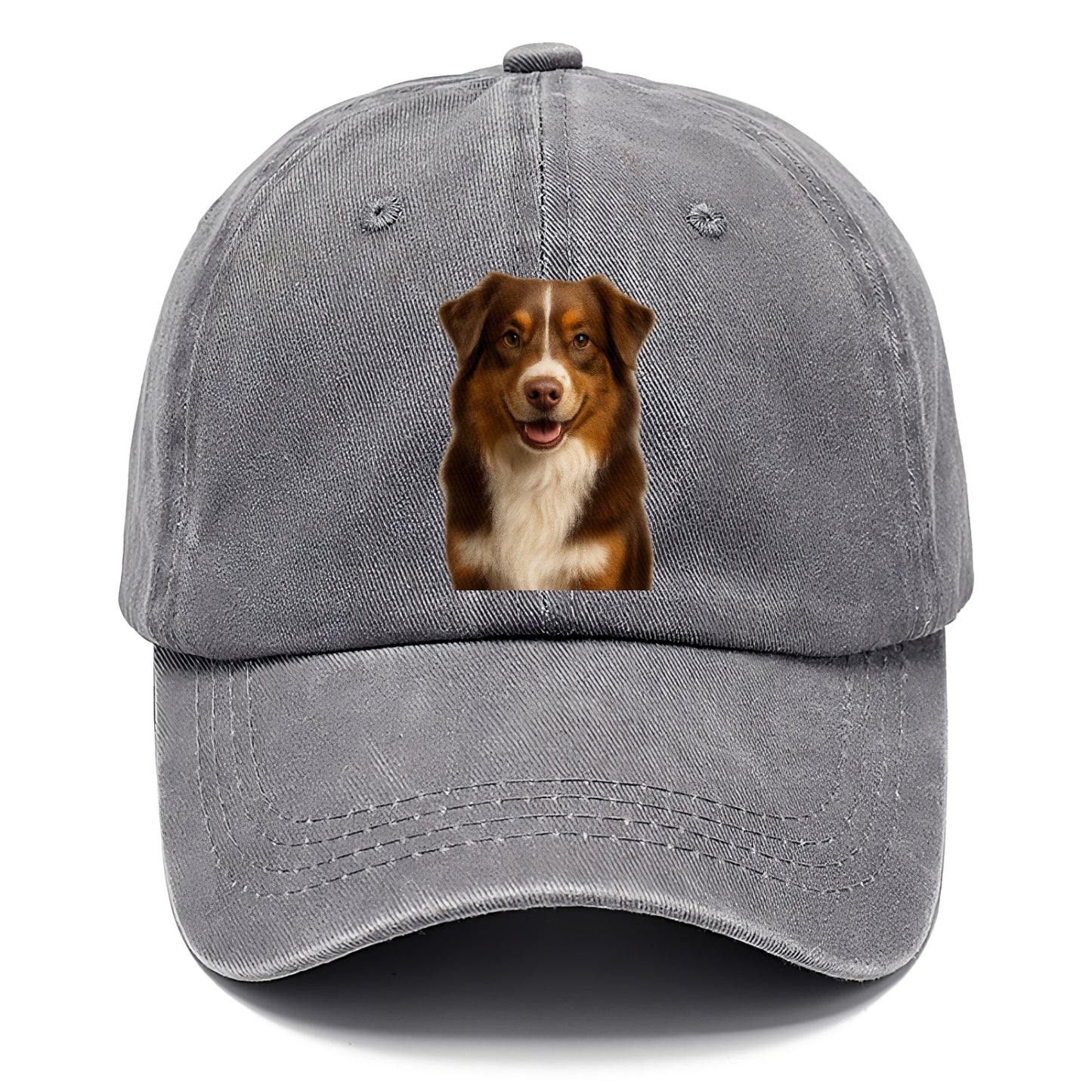 red tri australian shepherd portrait design Hat