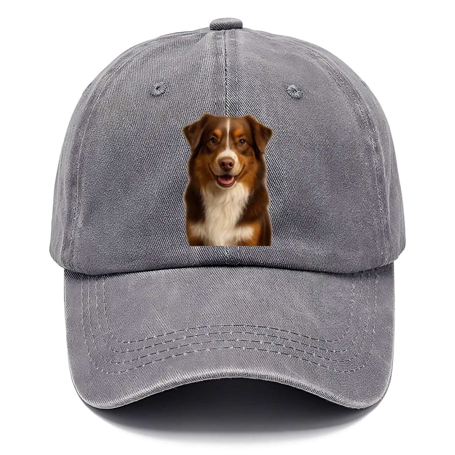 red tri australian shepherd portrait design Hat