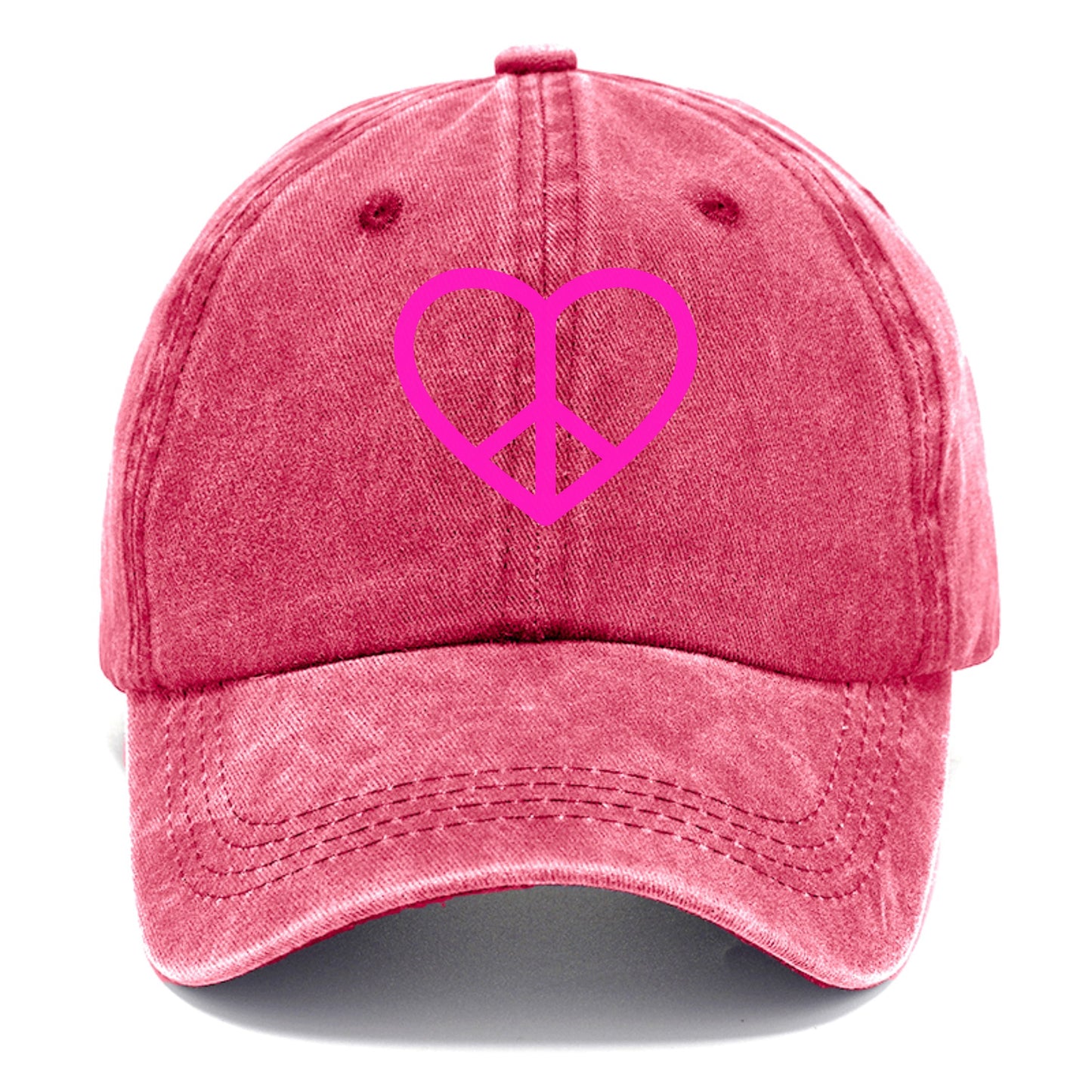 Retro 80s Heart Peace Sign Hat