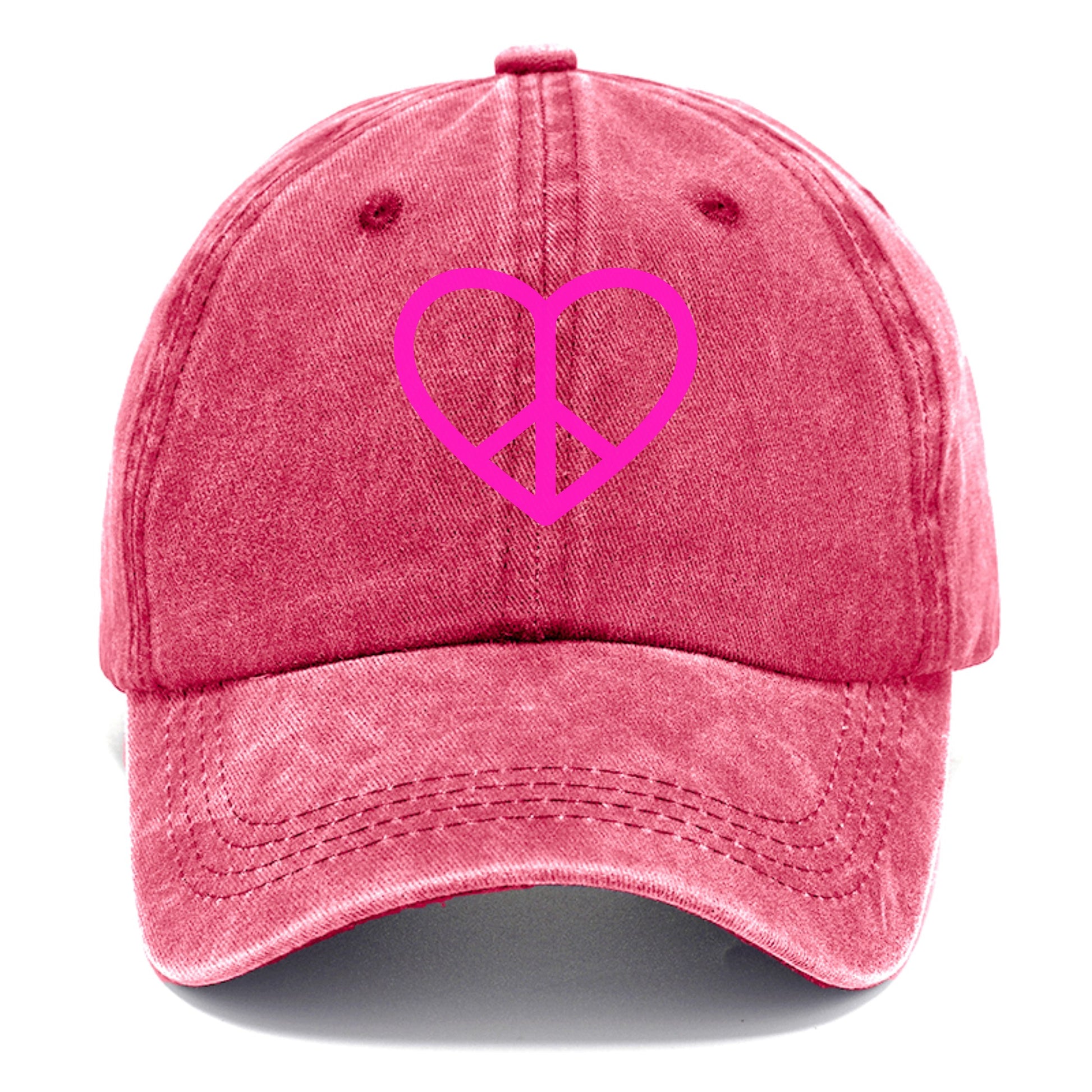Retro 80s Heart Peace Sign Hat