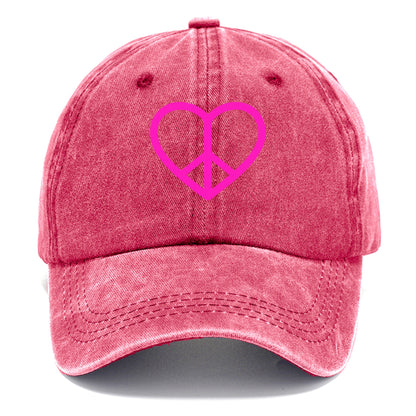 Retro 80s Heart Peace Sign Hat