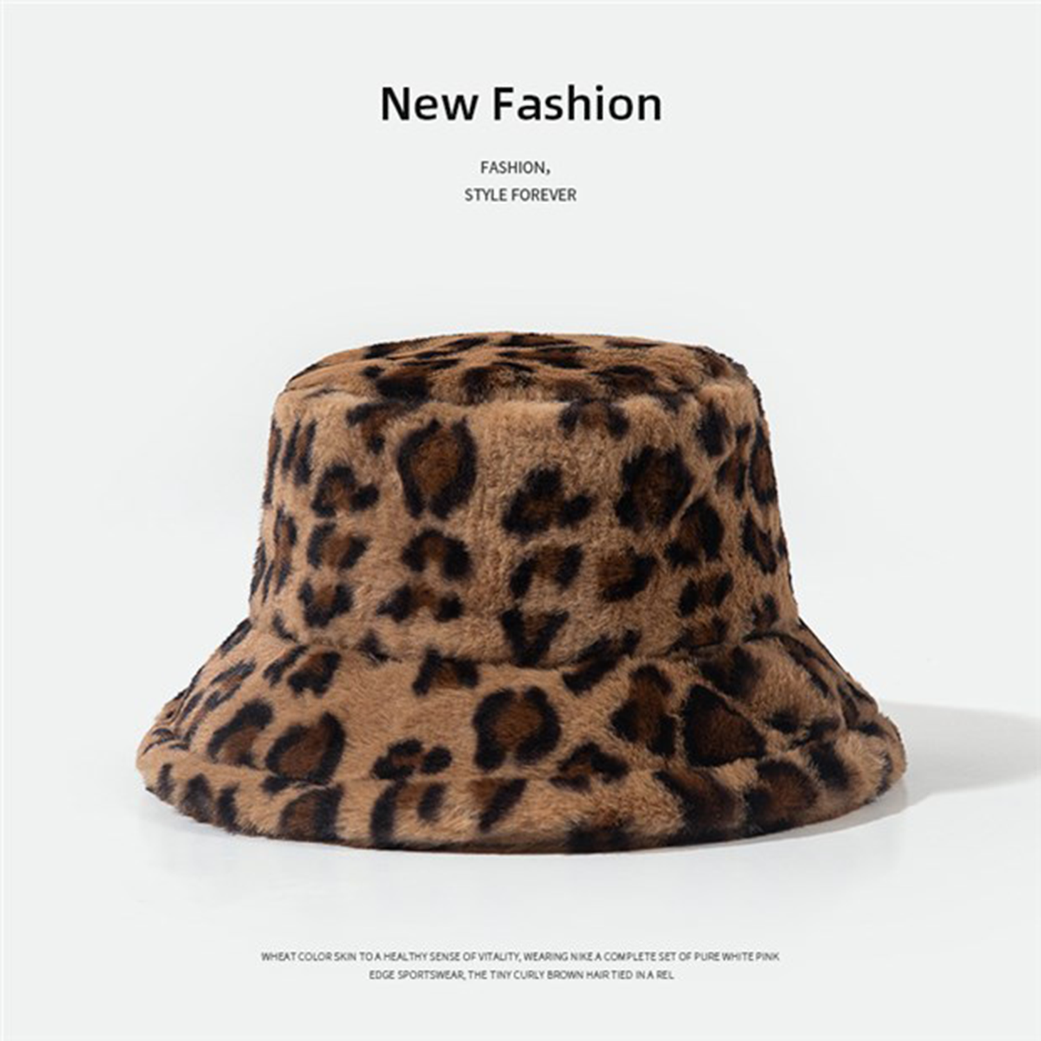 Leopard Print Faux Fur Hat Versatile Leopard Trapper Hat – Village Hat Shop main image 2