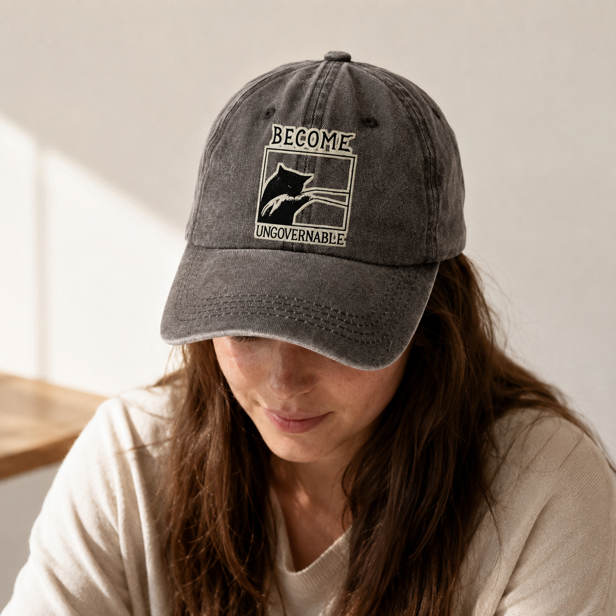 Become Ungovernable Black Cat Classic Cap – editorial product image