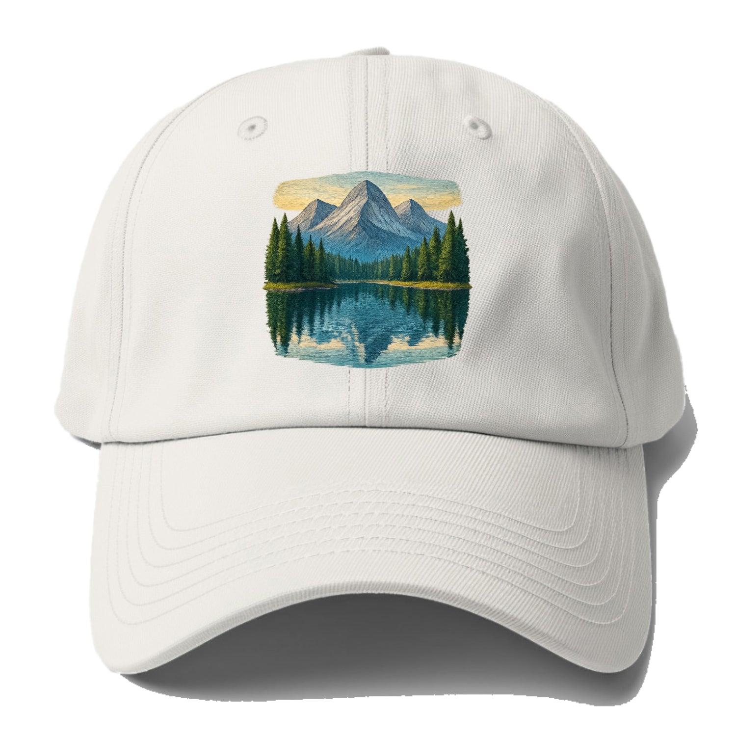 mountain lake reflections Hat