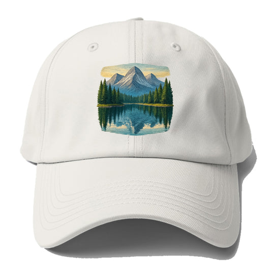 mountain lake reflections Hat