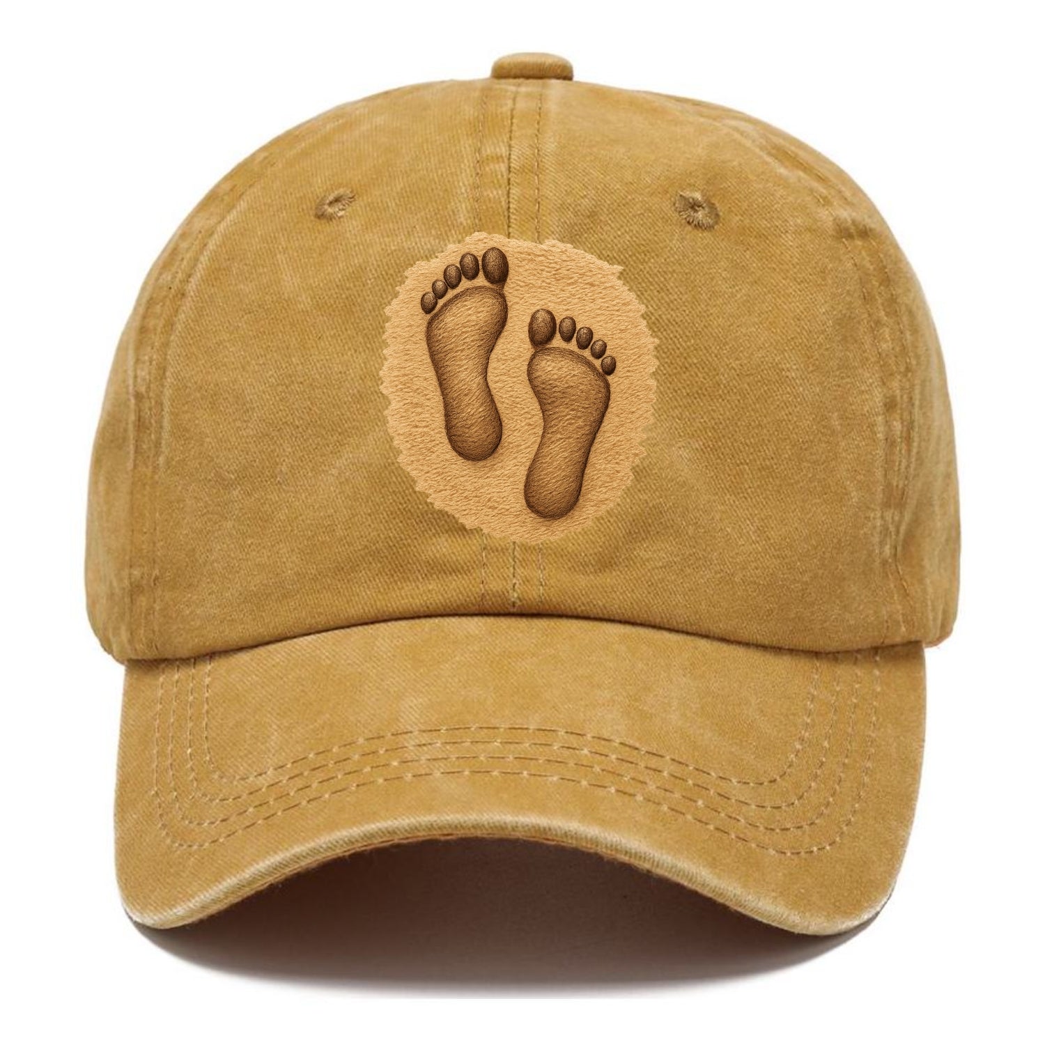 footprints in the sand sepia tone Hat