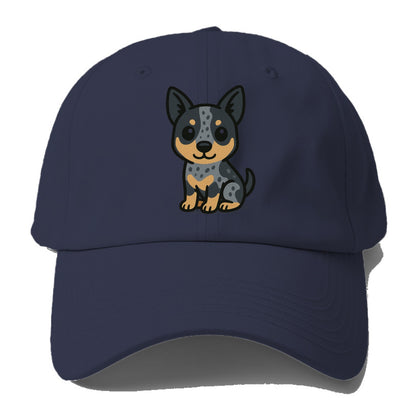 australian cattle dog blue heeler sitting pose portrait design Hat