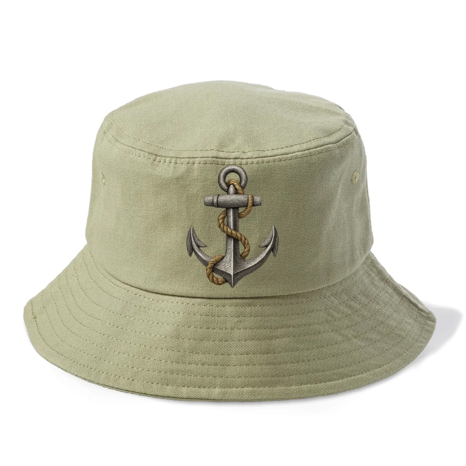 anchor and rope nautical illustration Hat