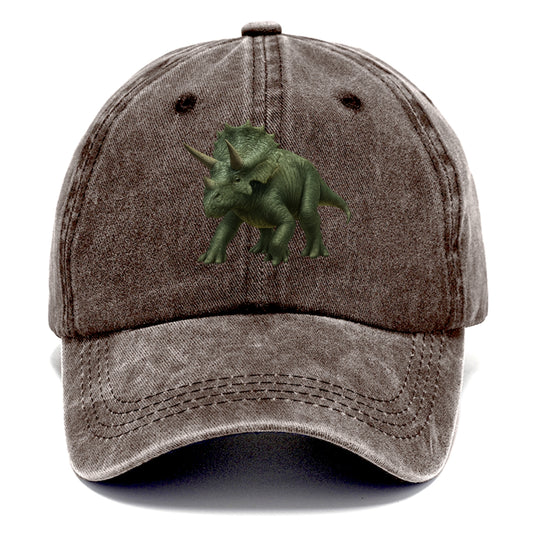 detailed triceratops in verdant light Hat