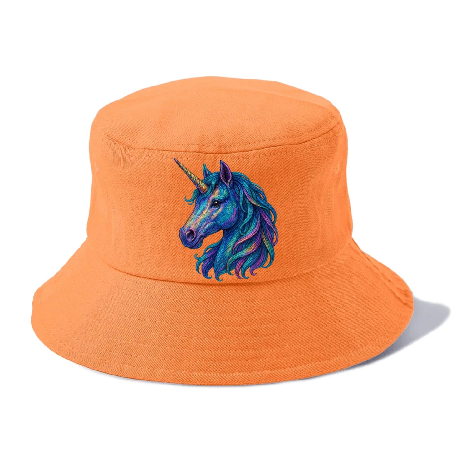 rainbow unicorn head artistic illustration Hat