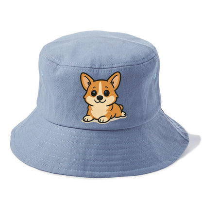 corgi sploot position portrait design Hat