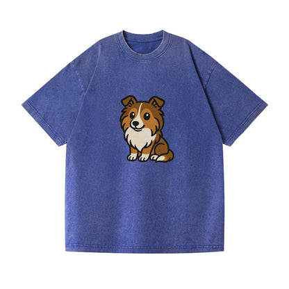 shetland sheepdog sable and white sitting pose portrait design Hat