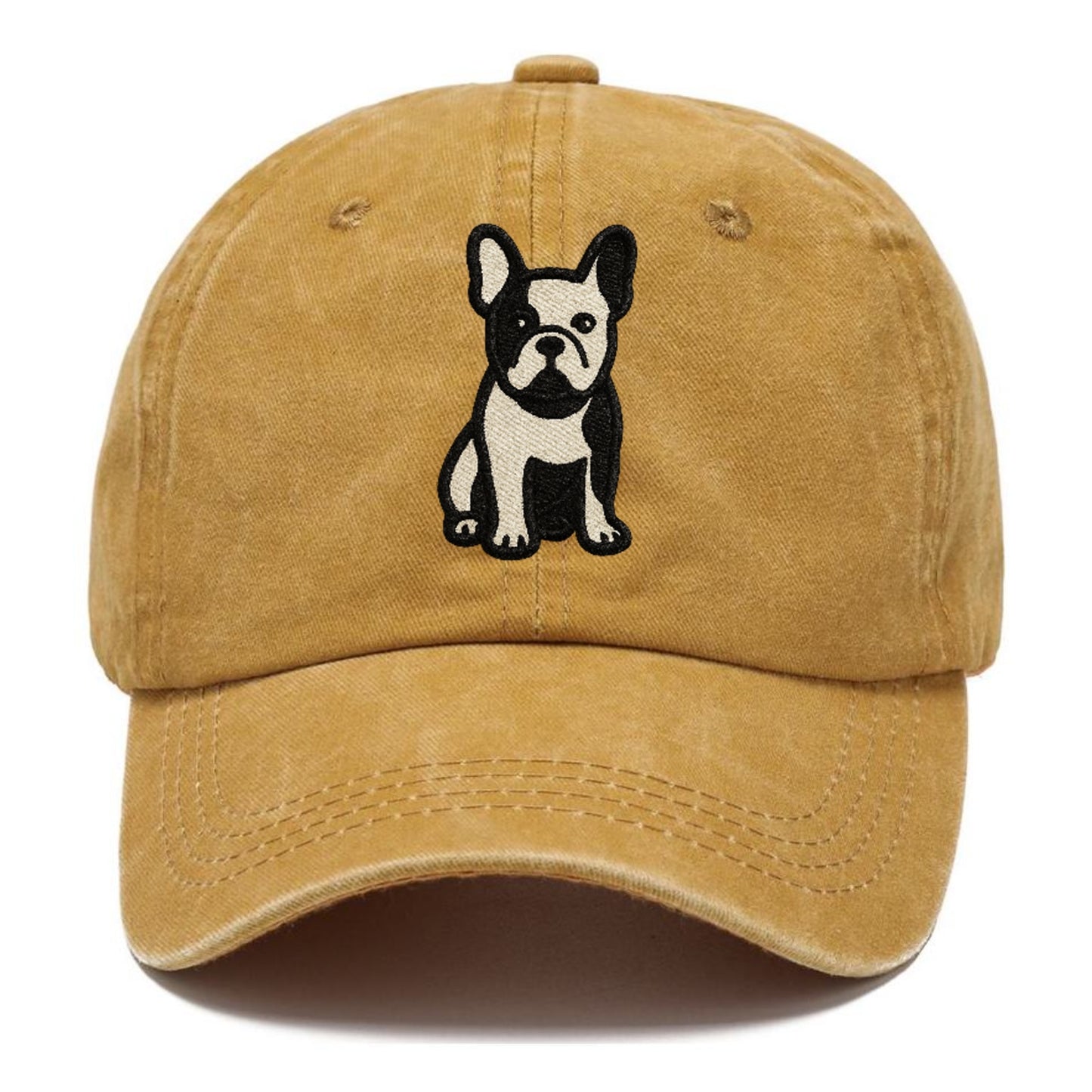 French Bulldog Black And White Tuxedo Pose Hat