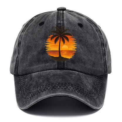 sunset palms paradise Hat