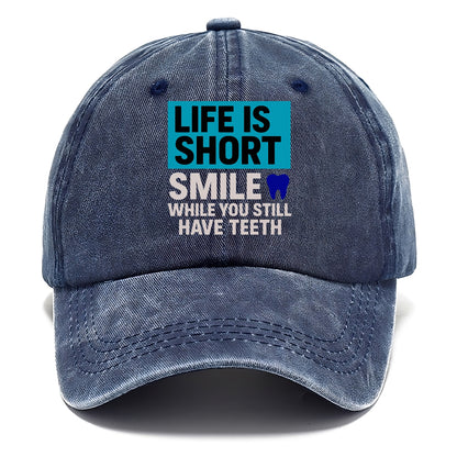 life short smile while Hat
