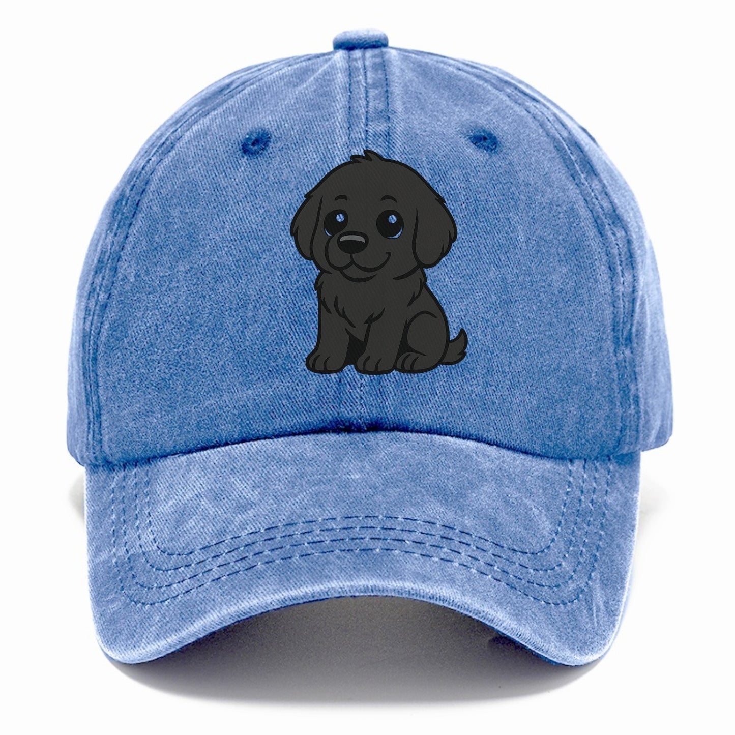 newfoundland black sitting pose with gentle giant expression portrait design Hat
