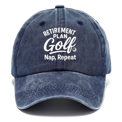 retirement golf nap repeat plan Hat