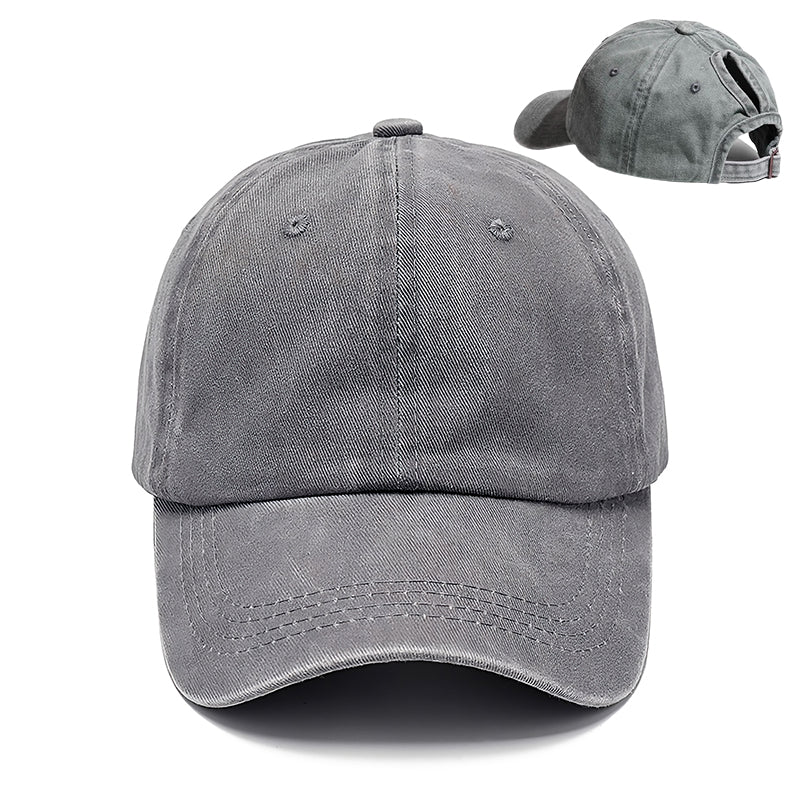 Pandaize Ponytail Baseball Cap European And American Trendy Curved Brim Baseball Cap Outdoor Sports Sun Hat For Women In Spring And Summer