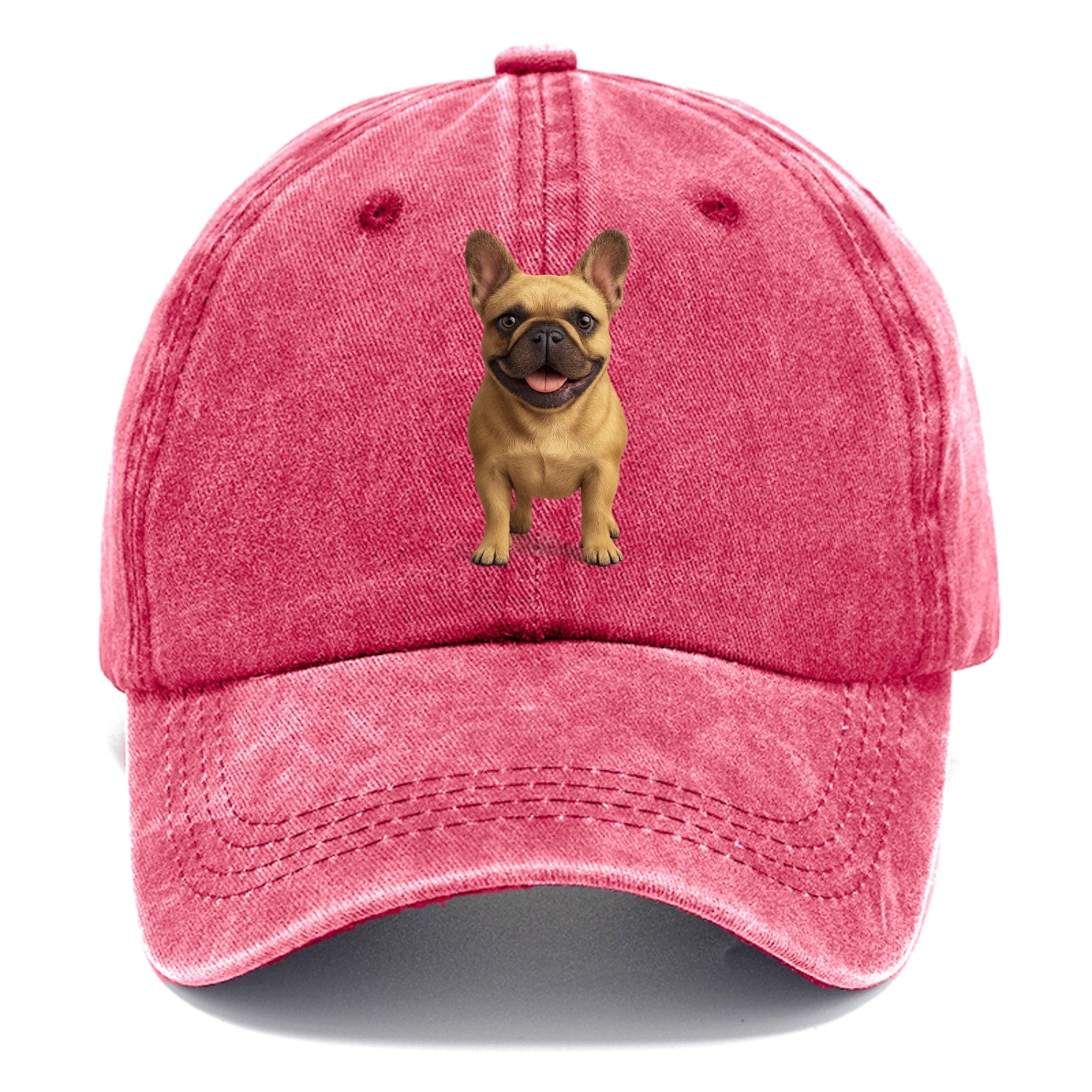smiling french bulldog portrait hat design Hat
