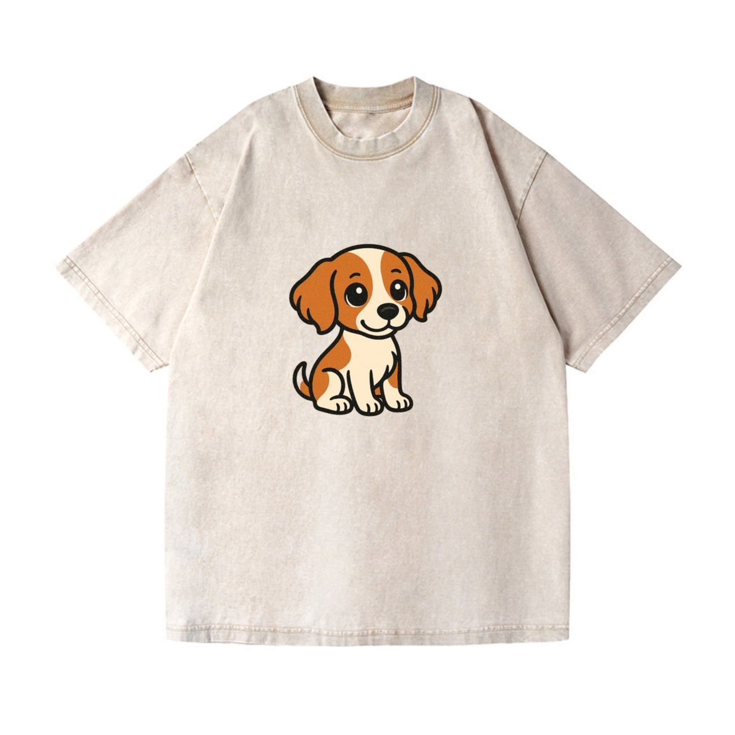 brittany spaniel orange and white sitting pose portrait design Hat