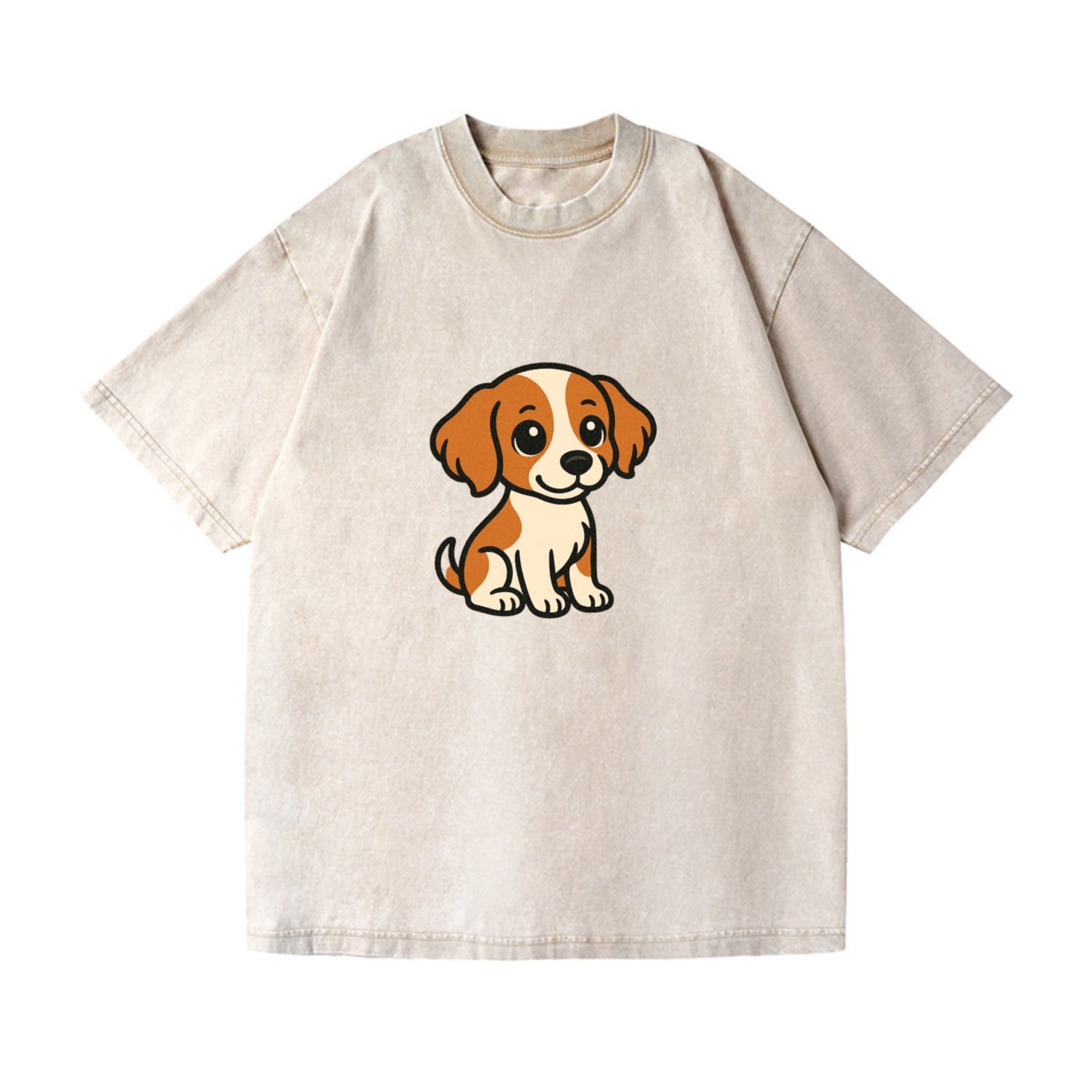 brittany spaniel orange and white sitting pose portrait design Hat