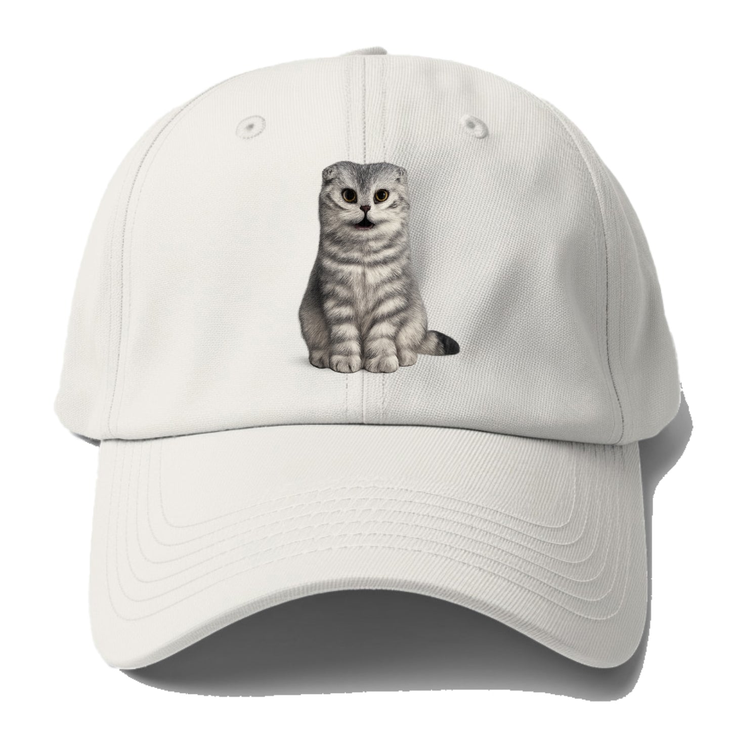 surprised striped cat whimsical portrait Hat