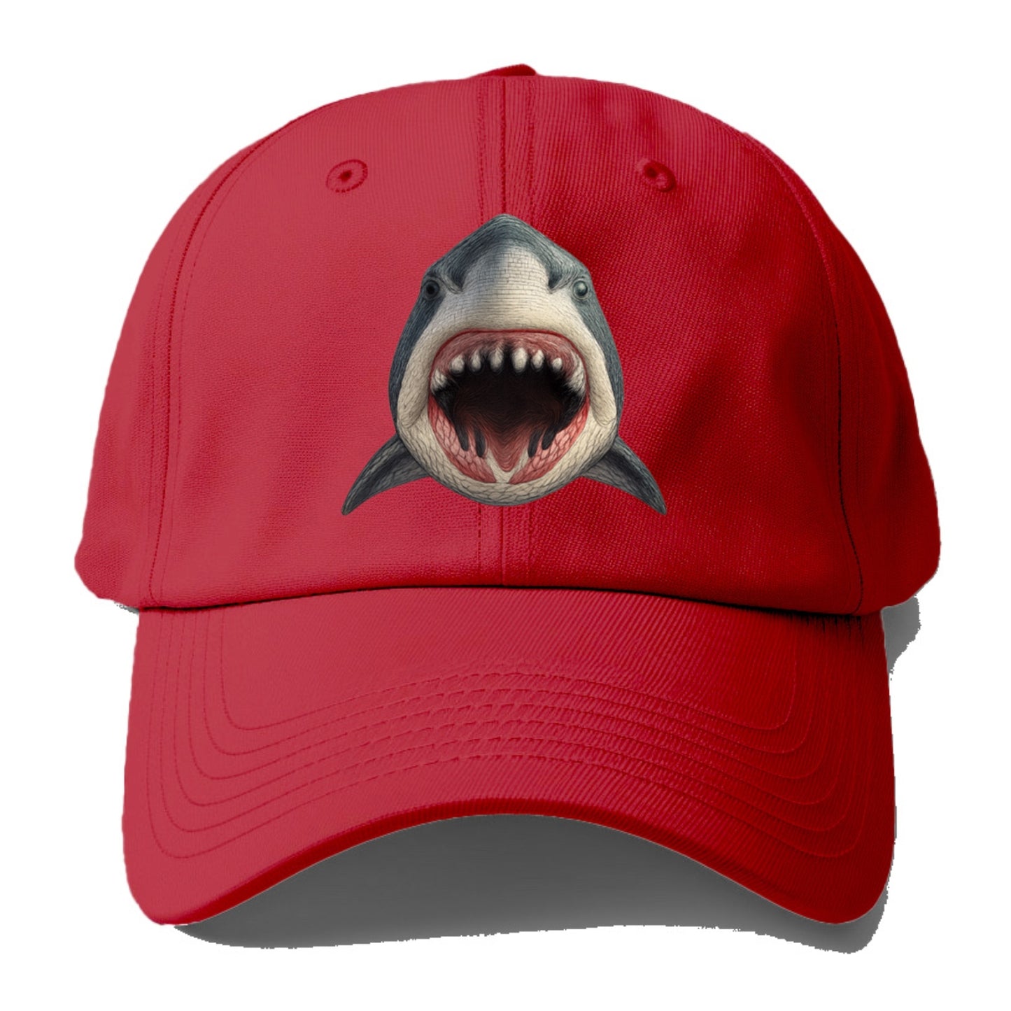 stylized shark maw ready to bite Hat