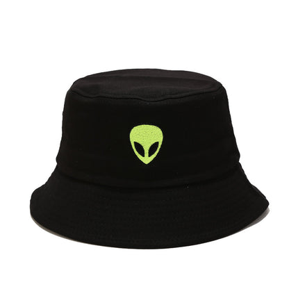 Alien Embroidered Bucket Hat - Cosmic Summer Sun Protection